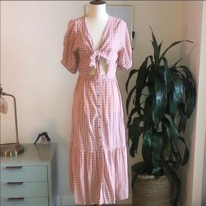 faithfull the brand maple midi dress